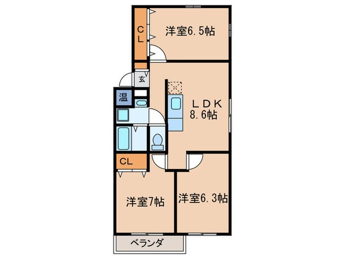 ハルピ－ヒルズ７７７の物件間取画像