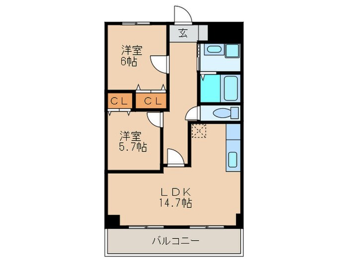 ハイツオレンジＡの物件間取画像