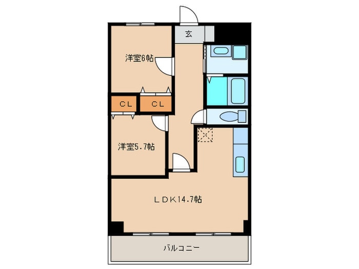 ハイツオレンジＡの物件間取画像