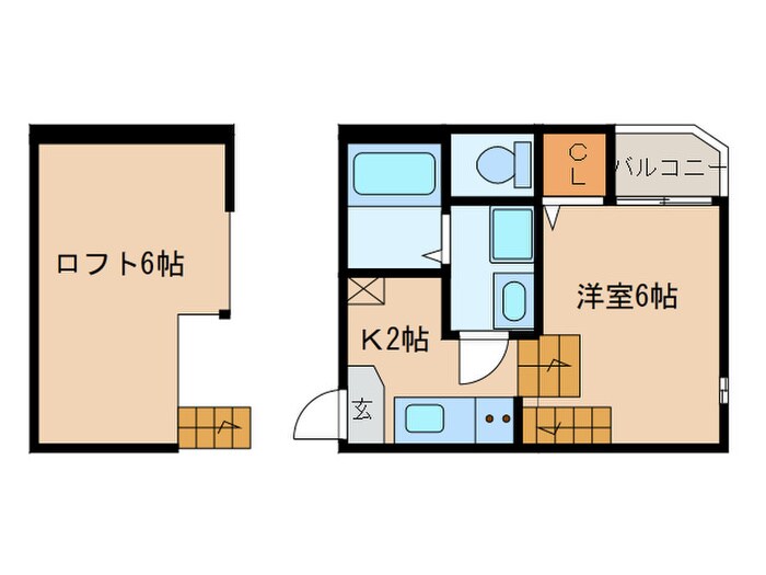 ハーモニーテラス志賀町Ⅲの物件間取画像