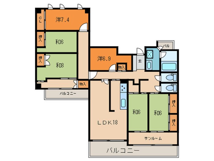 グレ―ス堀田の物件間取画像