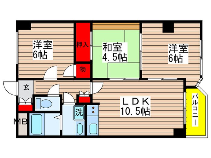 レジデンス高岳の物件間取画像