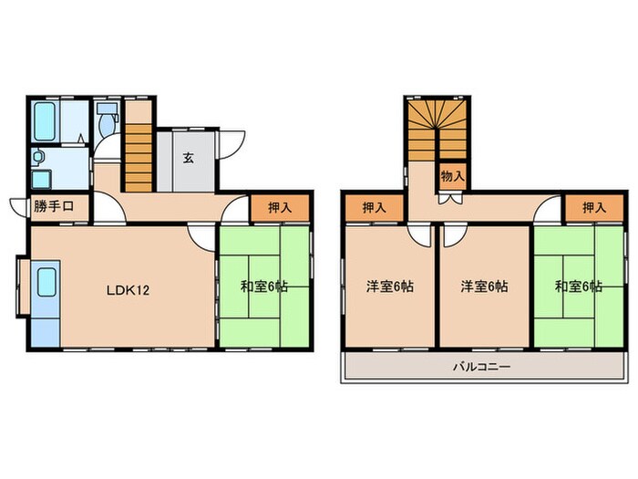 馬寄郷前賃貸戸建の物件間取画像