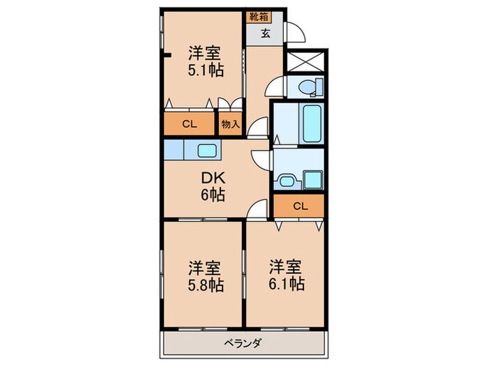 エトワール・Ｋの物件間取画像