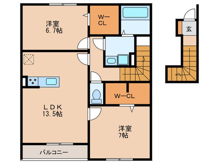 メゾンクレールの物件間取画像