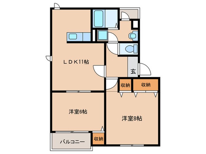 サンヒルズ平和の物件間取画像