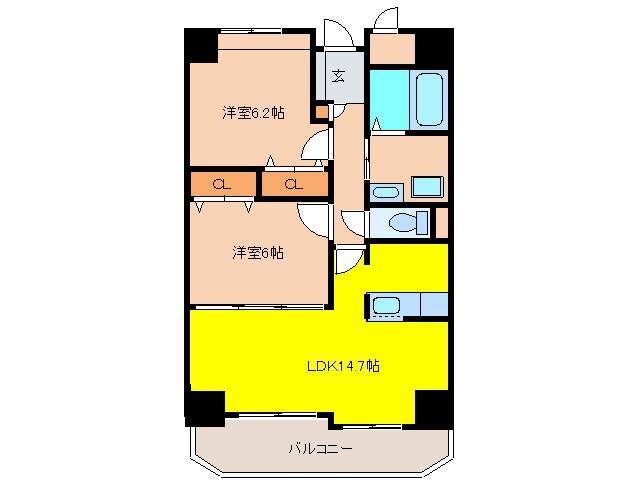 アネックス一宮Ⅲの物件間取画像