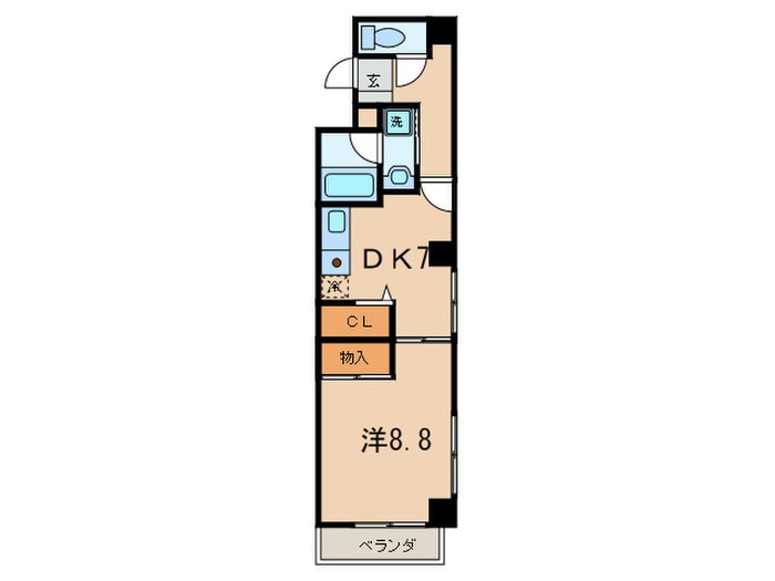 レジデンスカ－プ今池の物件間取画像