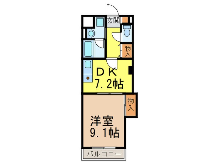 レジデンスカ－プ今池の物件間取画像