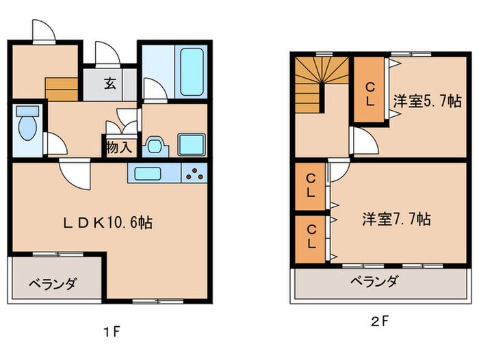 スカイパールの物件間取画像