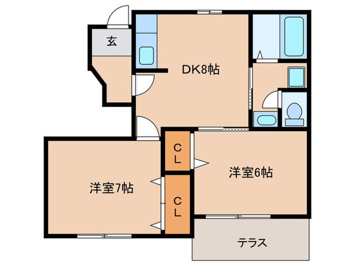 カ－サアルジェントＢの物件間取画像