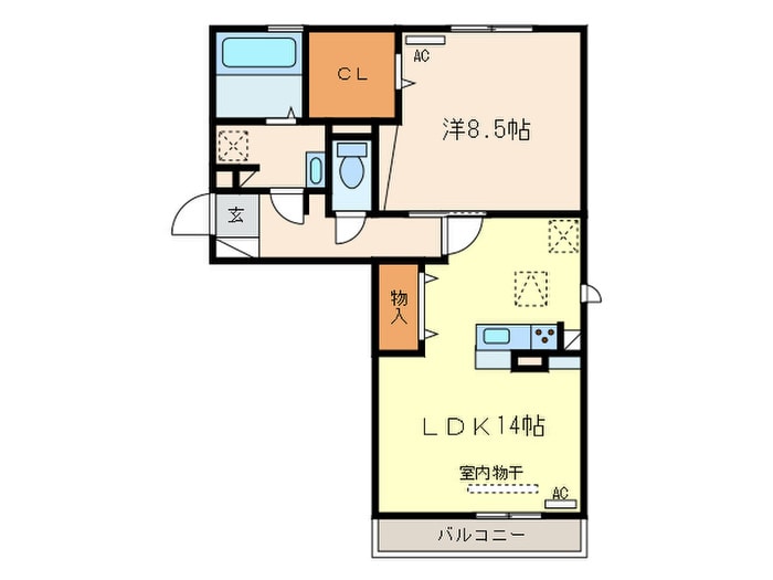 メゾンクレールの物件間取画像