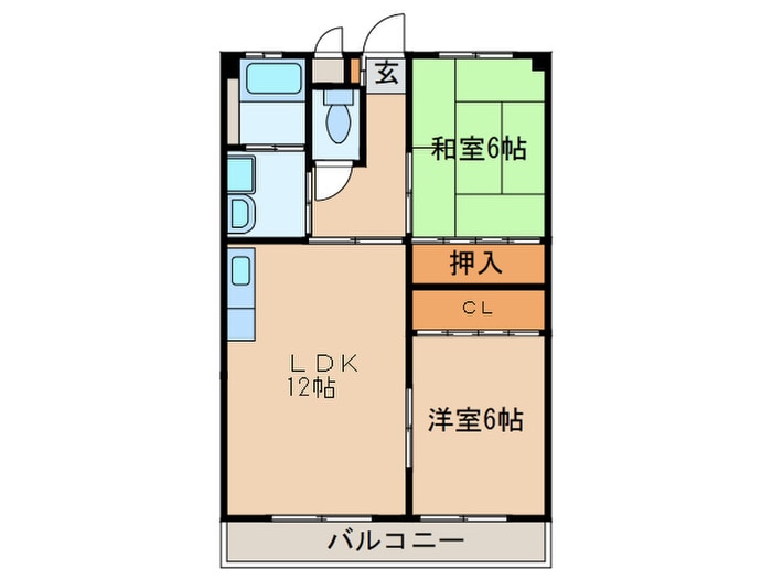 赤城マンションの物件間取画像