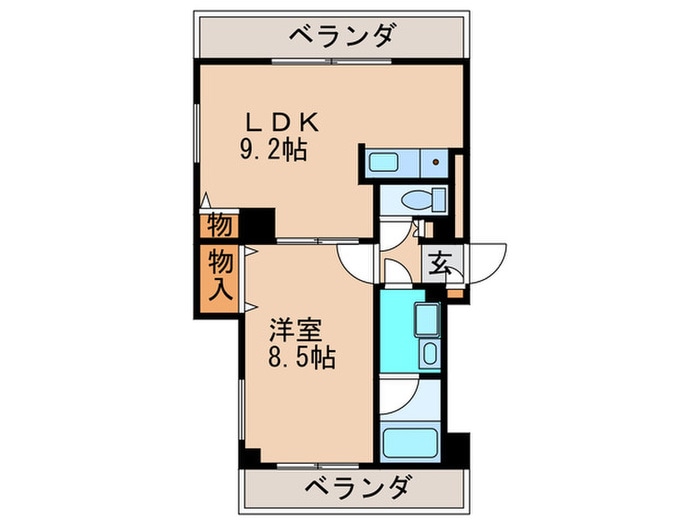 パックス今池の物件間取画像