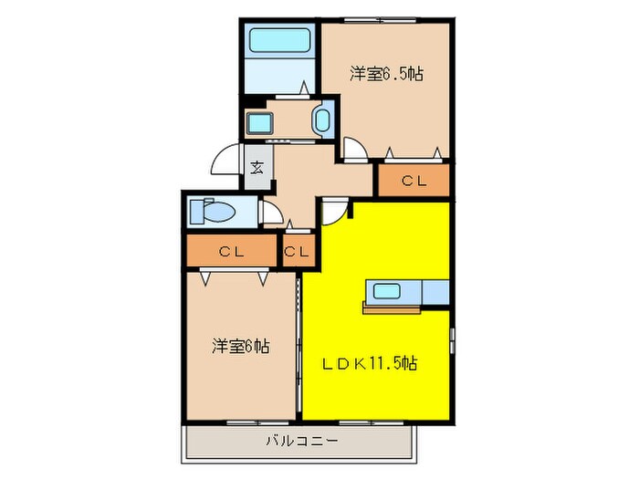 エスペランサ末広の物件間取画像