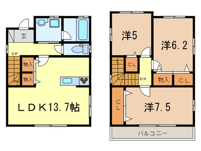 パークサイドC棟の物件間取画像