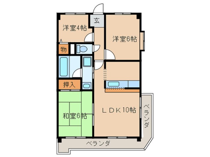 キャッスルシティ城崎Ⅱの物件間取画像