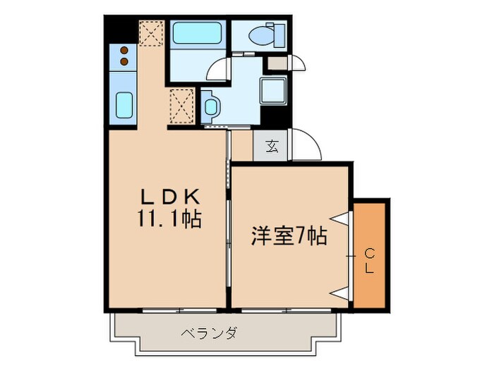 フロ－ラル今池の物件間取画像