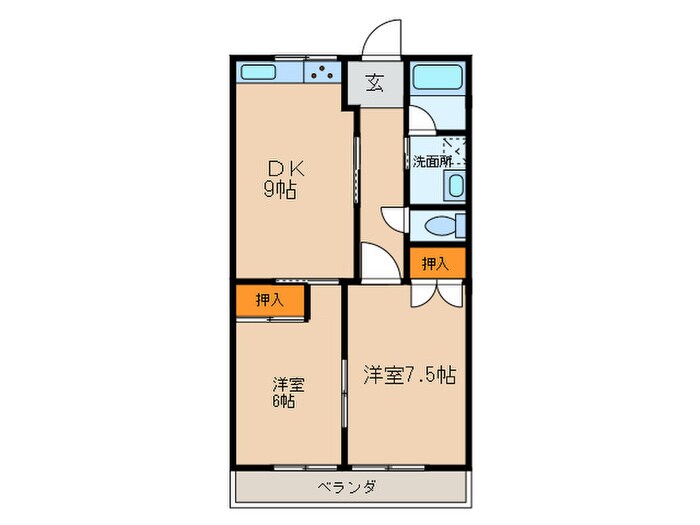 メゾンあすなろの物件間取画像