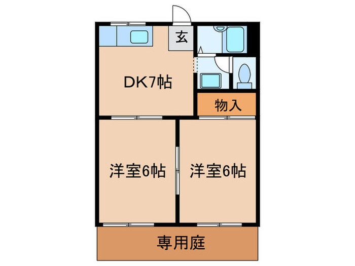 ドミ－ル旭Ａ棟の物件間取画像