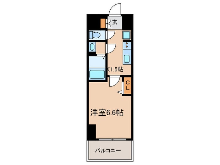 ﾌﾟﾚｻﾝｽ大須観音ﾋﾞｻﾞﾘｱ(403)の物件間取画像