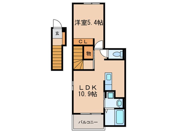 シェモア角割の物件間取画像