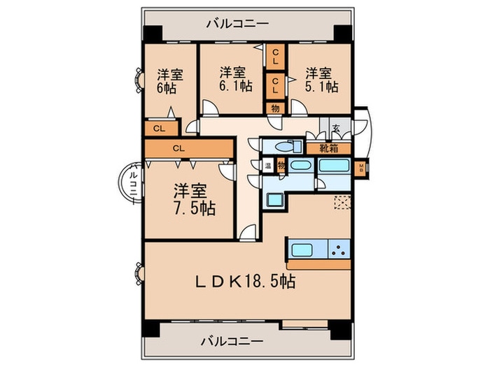 サムティレジデンス東山公園の物件間取画像