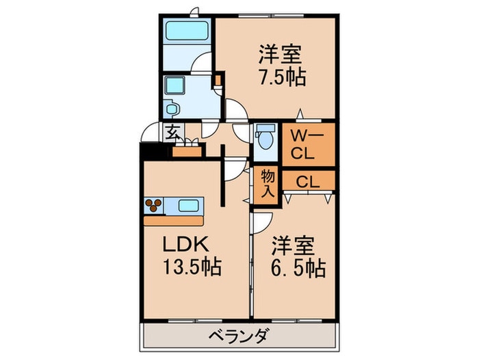 エトワ－ル亀の井の物件間取画像