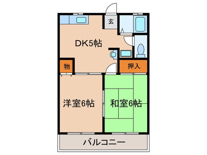 シロソハイツの物件間取画像