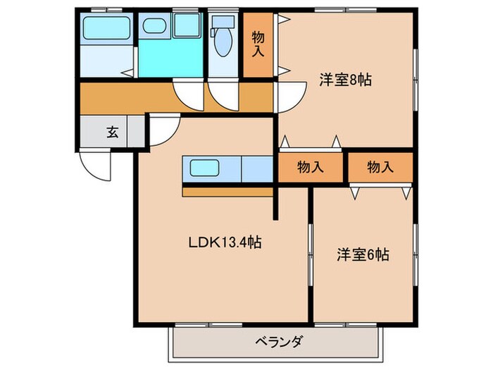 アメージングコートⅠ　Ａ棟の物件間取画像