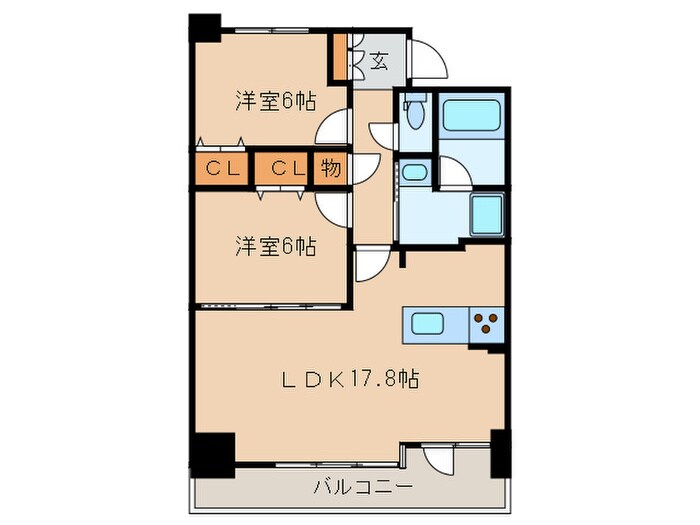 茶屋ヶ坂ライズの物件間取画像