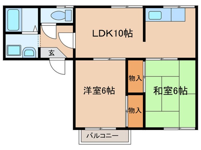 シャルダンハイツＤの物件間取画像