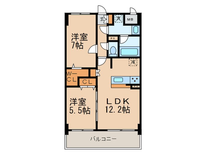 スタシオン川名公園の物件間取画像