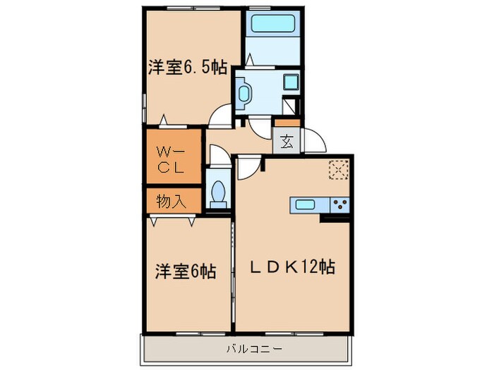 ハロウェルD棟の物件間取画像