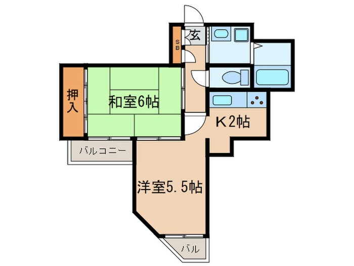 ラウムズ虹ヶ丘の物件間取画像