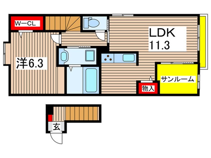 プレリュード　KFBの物件間取画像