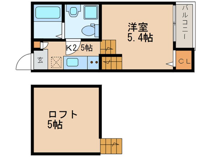 ハーモニーテラス山田Ⅱの物件間取画像