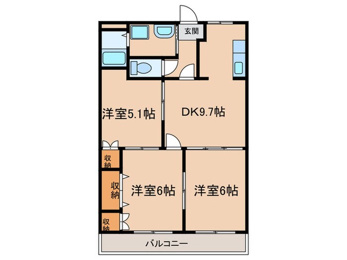 インペリアルコ－ト岡田の物件間取画像