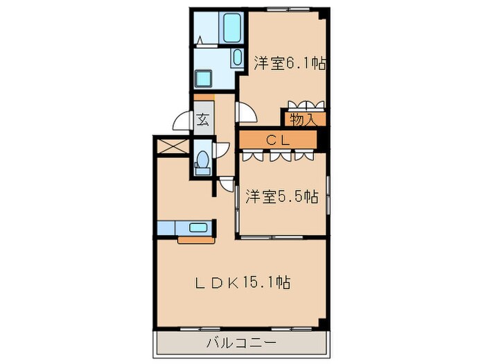 アメニティーシャトーの物件間取画像