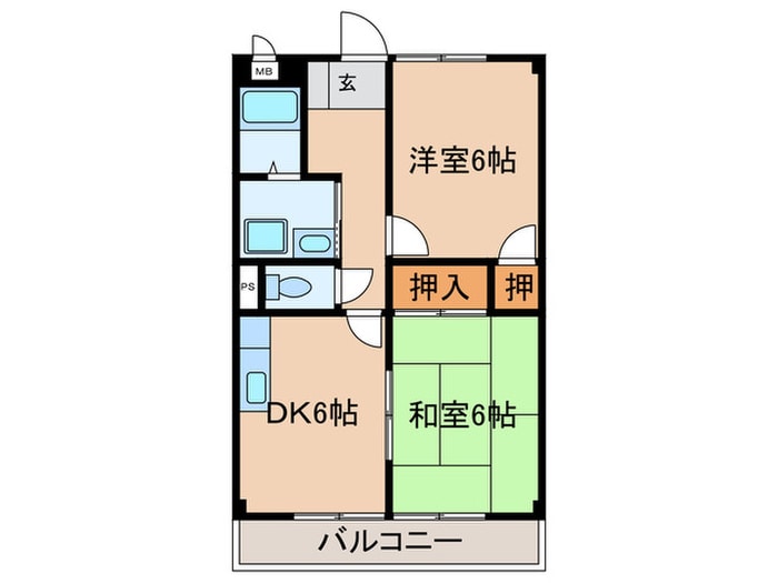 オウクレスト川添の物件間取画像