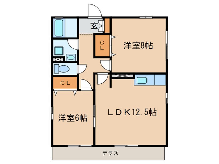 サン　フロ－ラ　Ｃ棟の物件間取画像