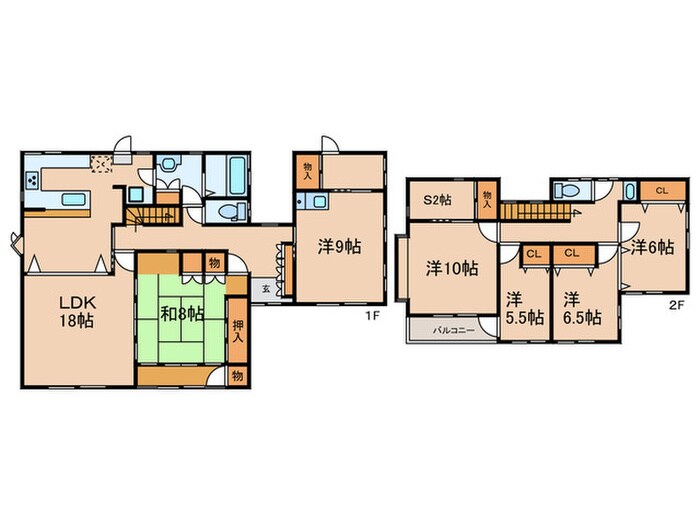 八剱町下池田貸家の物件間取画像
