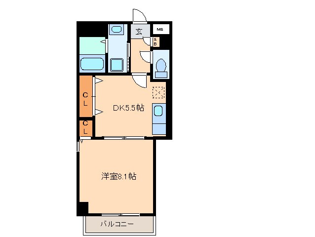 プライムコ－ト栄生の物件間取画像