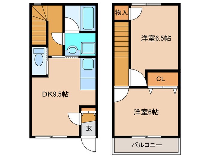 カーサ原山Ｃの物件間取画像