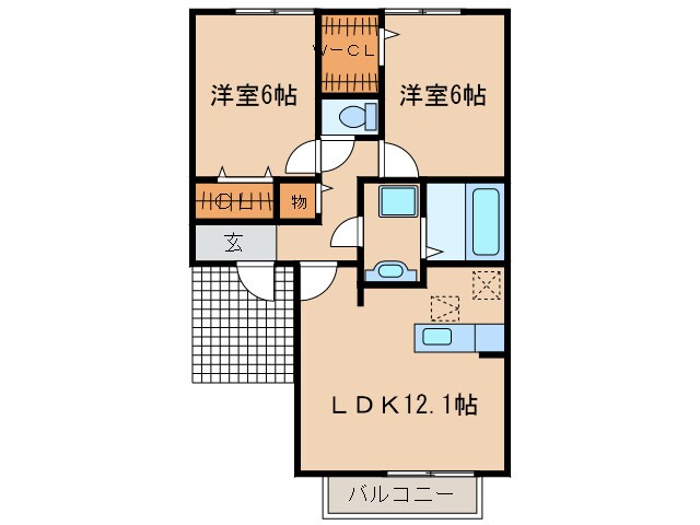 セジュール桔梗平の物件間取画像