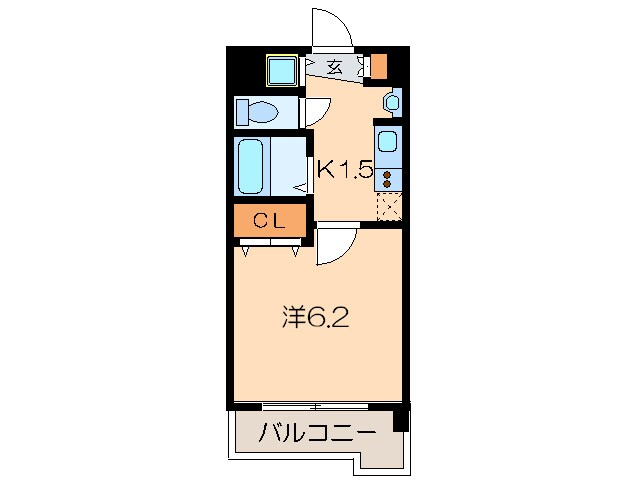 ﾌﾟﾚｻﾝｽ名古屋城前ﾗﾊﾞﾝｶ(402)の物件間取画像