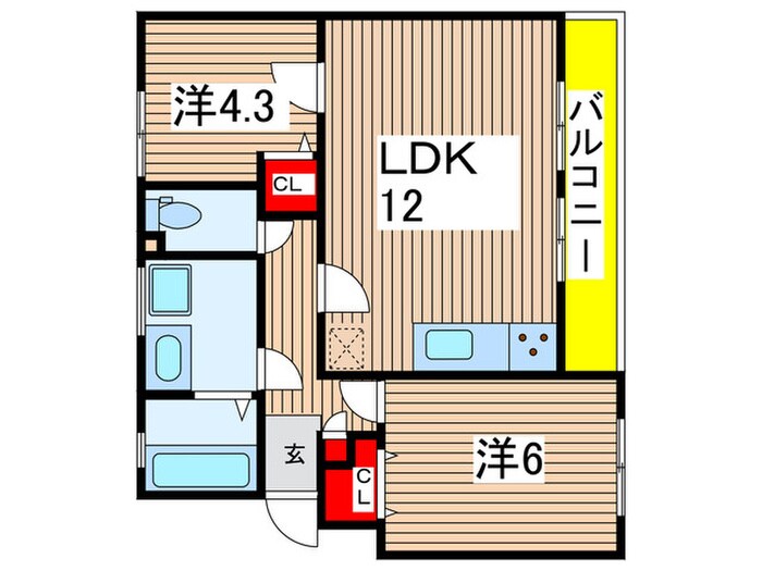 なるみｸﾞﾘ-ﾝｺ-ﾎﾟ5号棟の物件間取画像