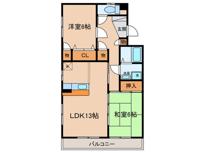 ソレイユ東中島の物件間取画像