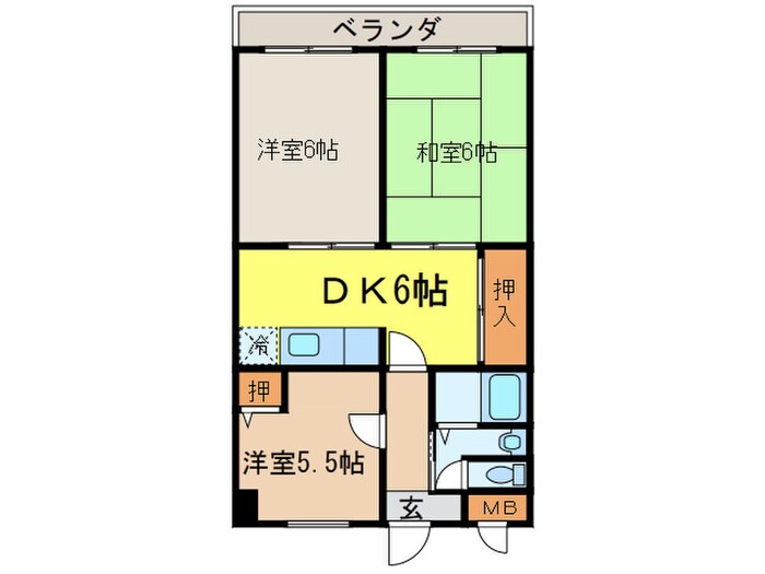 エクセレント山房の物件間取画像