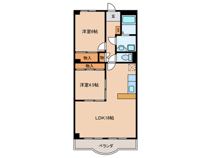 グランドヒルズ平野の物件間取画像